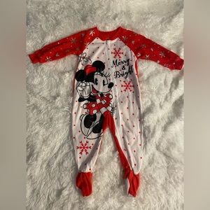 girls disney holiday minnie mouse pajama sleeper